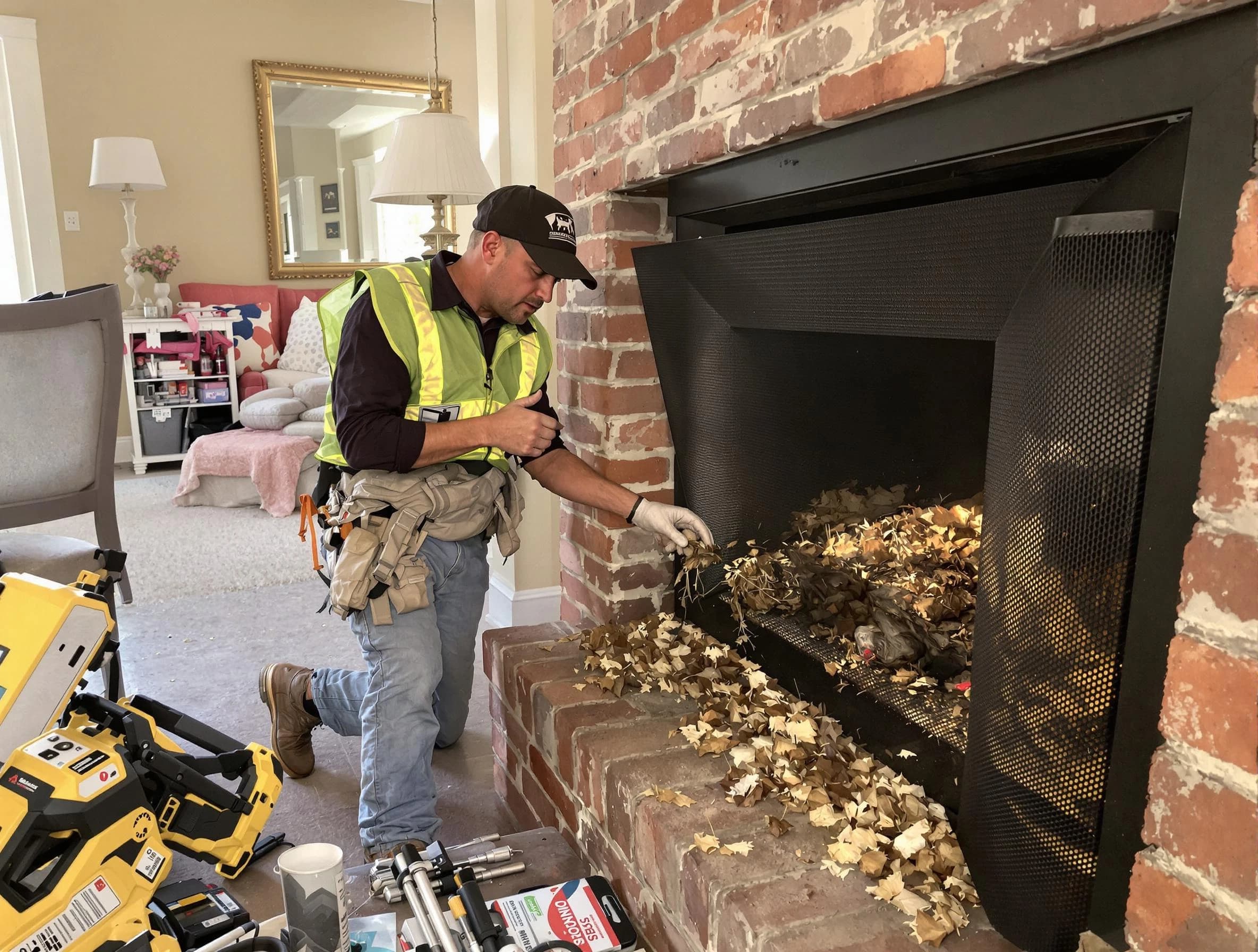 Safe screening installation by Falmouth Chimney Sweep in Falmouth, VA