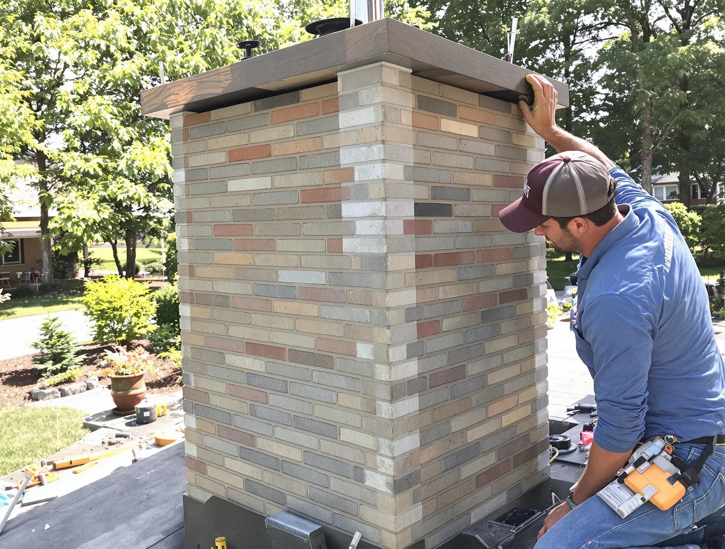 Falmouth Chimney Sweep completing a modern chimney remodel in Falmouth, VA