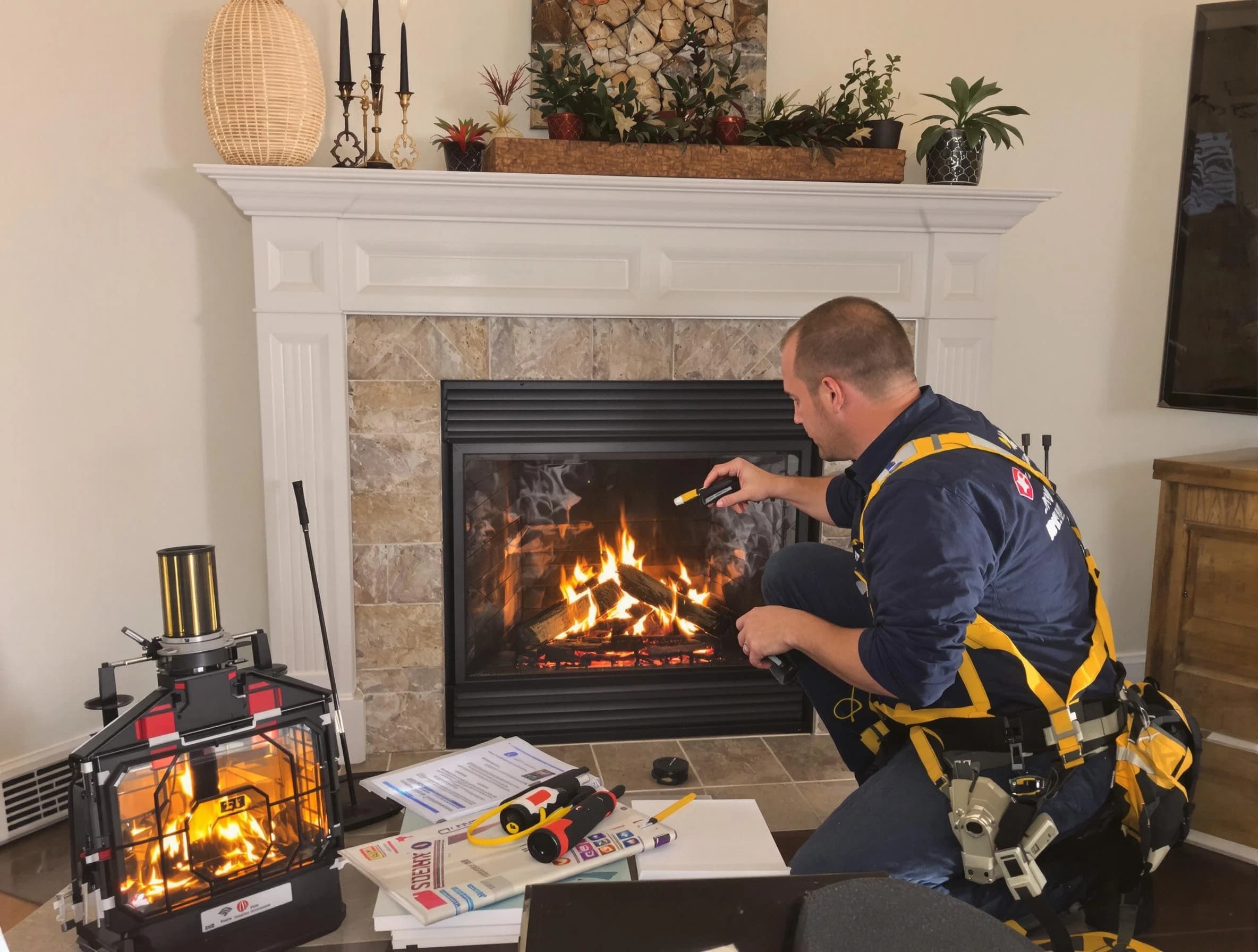 Safety-focused fireplace inspection by Falmouth Chimney Sweep in Falmouth, VA