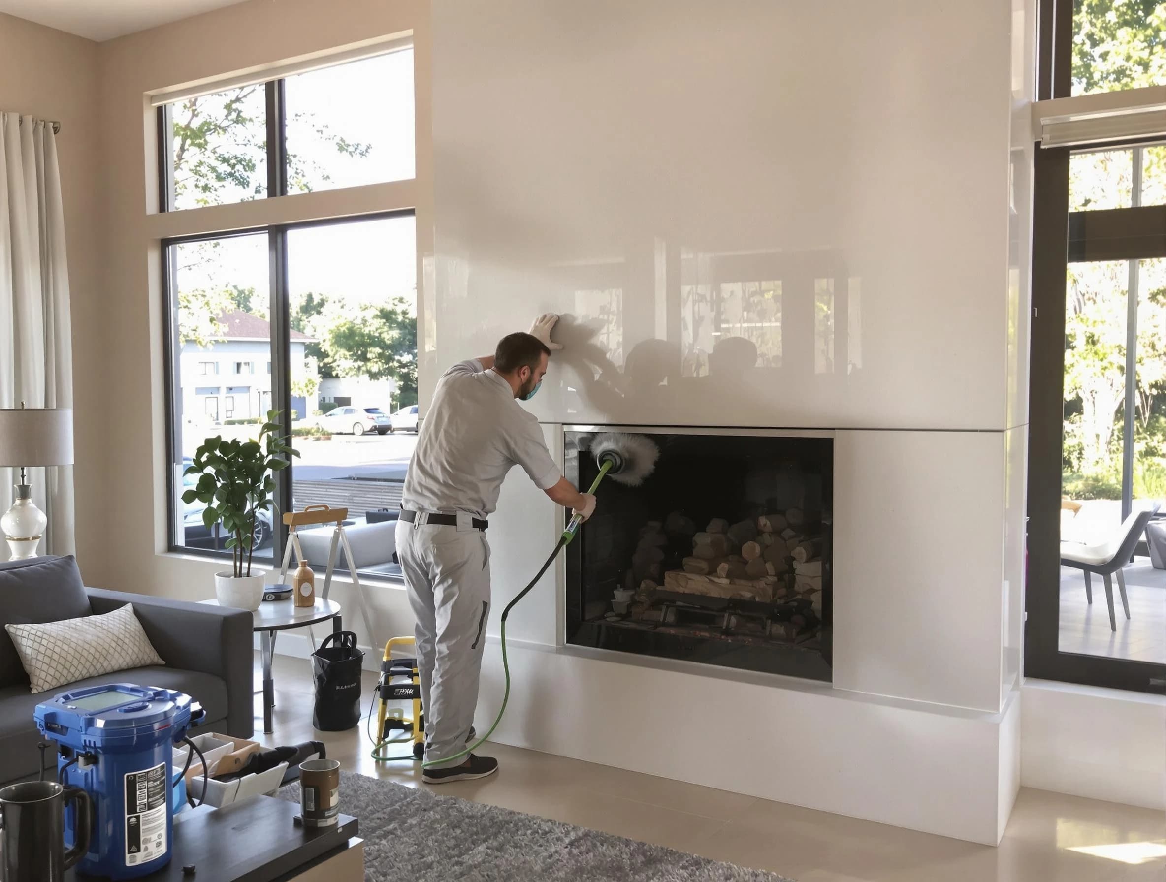 Falmouth Chimney Sweep performing thorough soot removal in Falmouth, VA