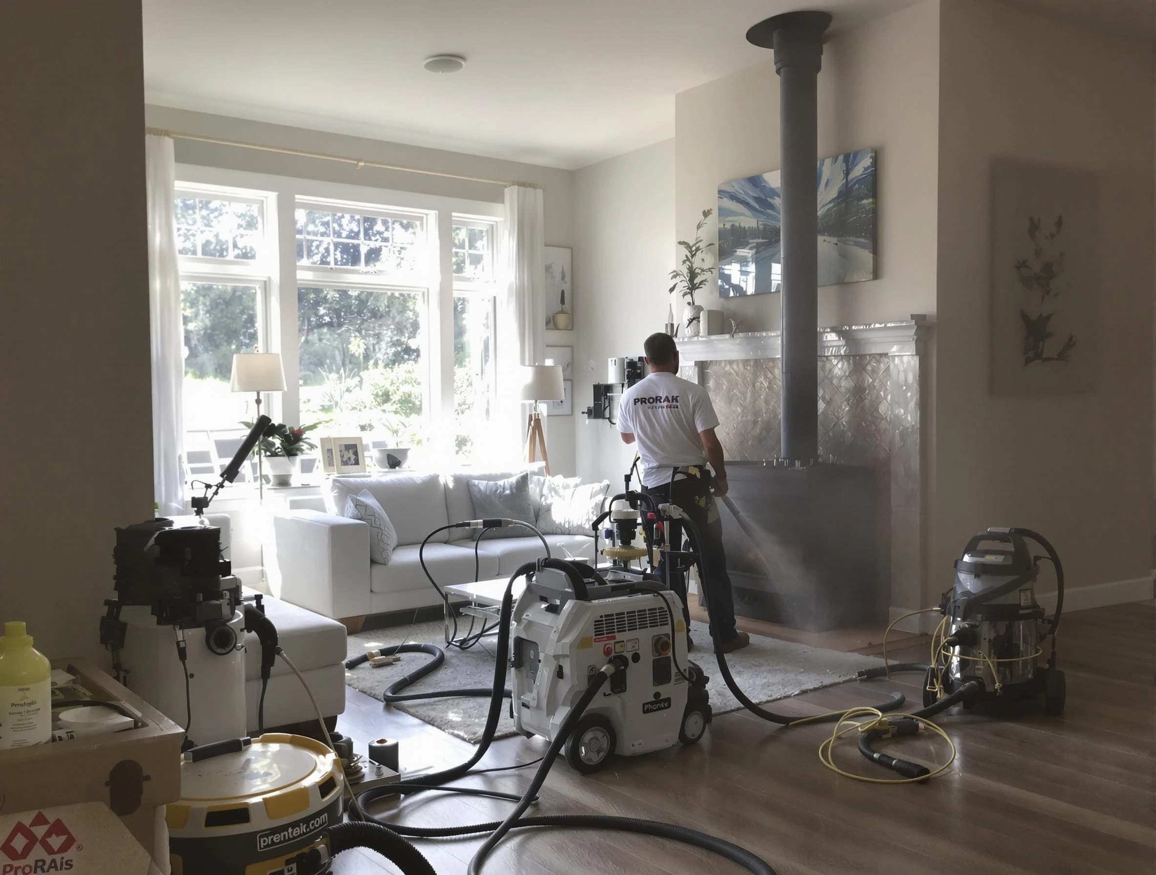 Soot removal service by Falmouth Chimney Sweep for a fireplace in Falmouth, VA