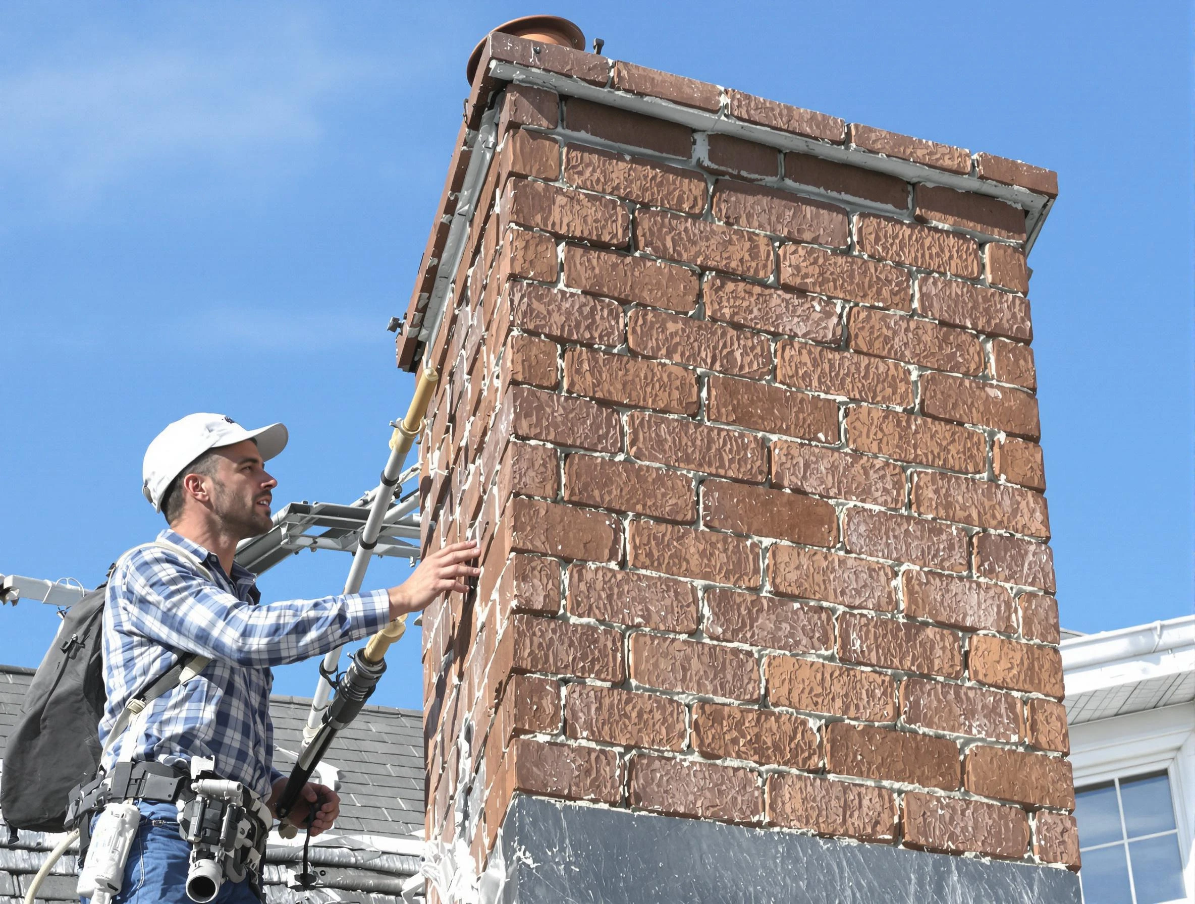 Brickwork for a chimney rebuild by Falmouth Chimney Sweep in Falmouth, VA