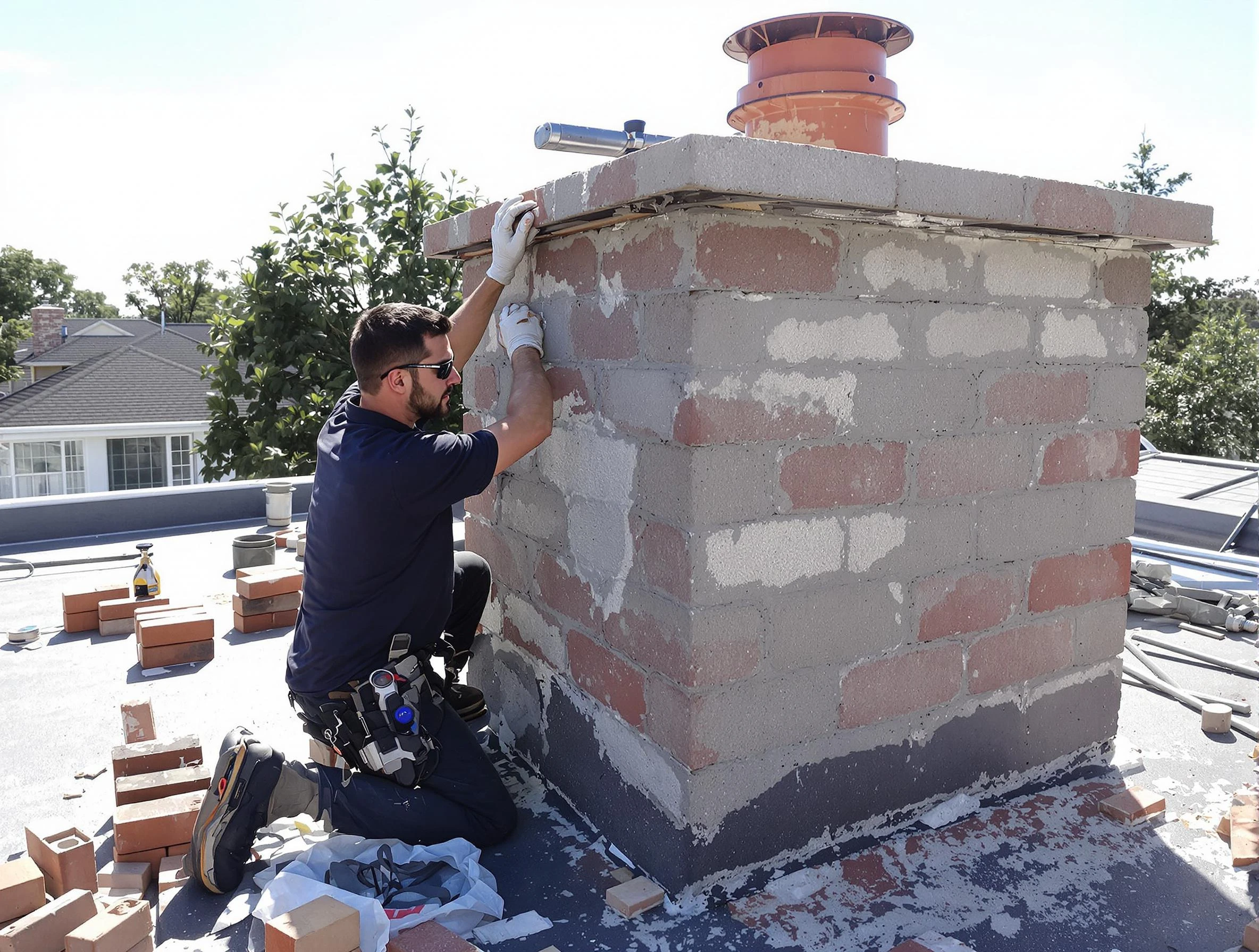 Advanced chimney repair process by Falmouth Chimney Sweep in Falmouth, VA