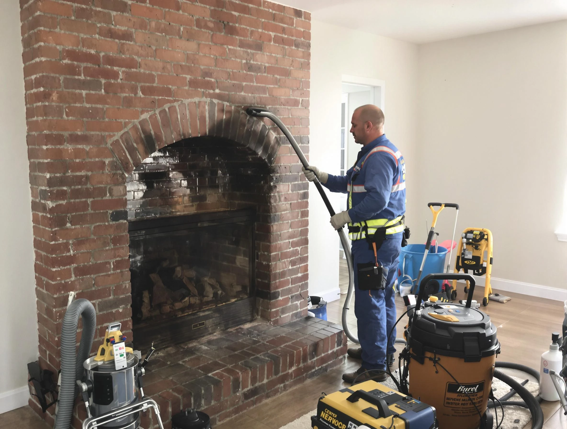 Falmouth Chimney Sweep expert performing detailed chimney sweep in Falmouth, VA